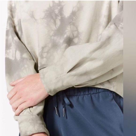 Lululemon It’s A Wash Long Sleeve Pullover Tie Dye Sweatshirt Cropped Sweatshirt - Picture 4 of 12